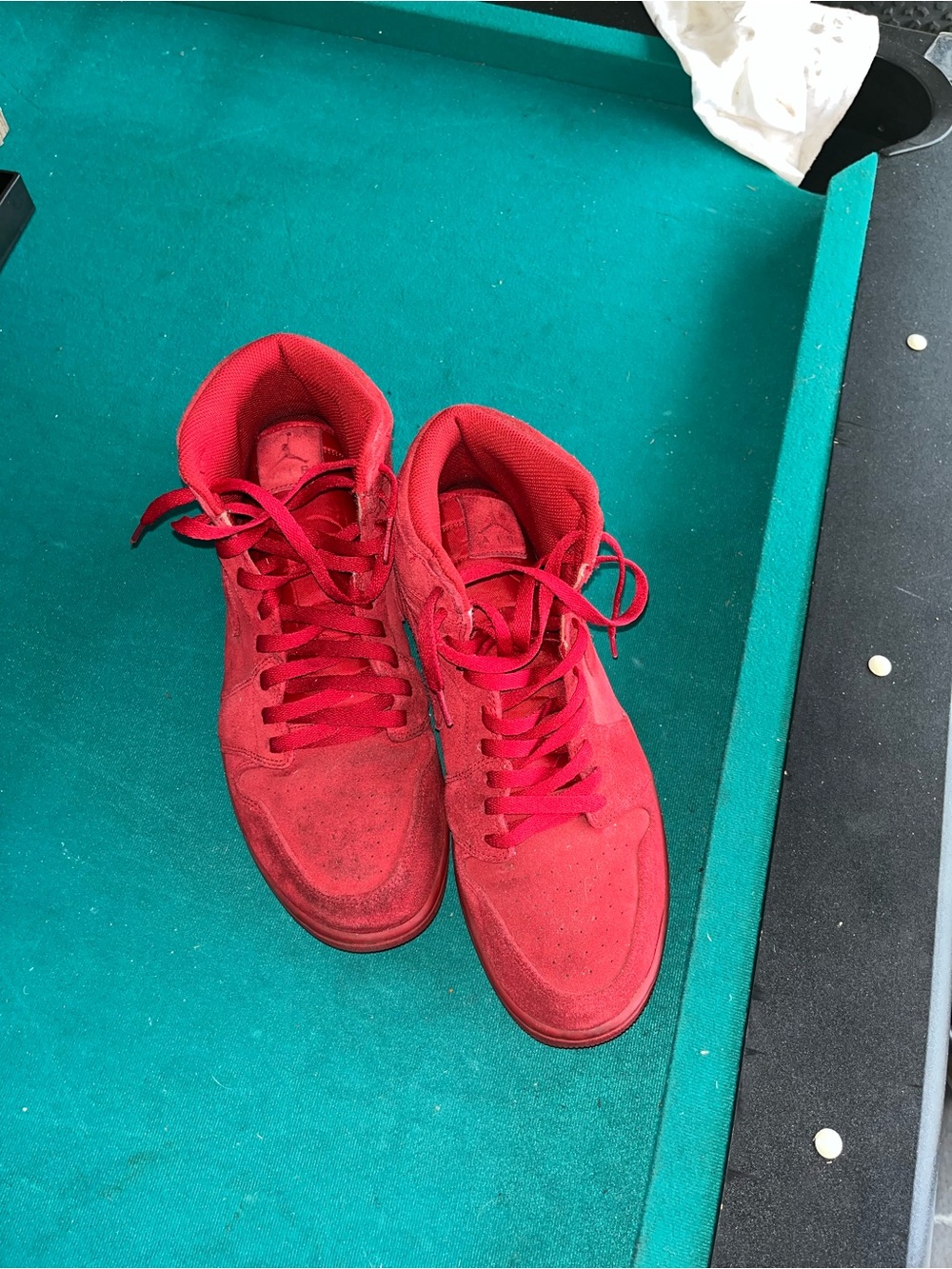 Nike Red Suede High-Top Sneakers